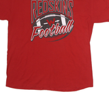 JERZEES Mens Red Redskins Football T-Shirt XL Short Sleeve Crew Neck Printed