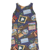 REYN SPOONER Womens Blue Hawaiian Print Sleeveless Maxi Cotton Blend Dress L