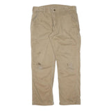 CARHARTT Mens Cotton Beige Regular Fit Straight Leg Trousers W36 L30 Workwear