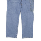 DICKIES Mens Relaxed Blue Denim Rinse W36 L29 Workwear Straight Leg Zip Jeans