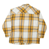 HFX Mens Yellow & White Check Shirt M Long Sleeve Button Closure Cotton Blend