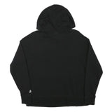 REEBOK Mens Black Hoodie S Cotton Blend Pullover S Zip Pocket