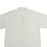 TOMMY HILFIGER Mens Cream Short Sleeve Shirt L Cotton Button Down Chest Pocket