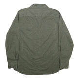 WRANGLER Mens Green L Cotton Blend Shirt Long Sleeve Button Two Pocket Casual