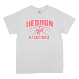 GILDAN Mens Grey Hebron Basketball Graphic T-Shirt M Short Sleeve Crew Neck
