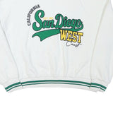 OLE Womens White San Diego West Sweatshirt Crew Neck L Cotton Blend Casual