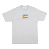 ALSTYLE Mens Grey Four Corners USA Graphic T-Shirt M Short Sleeve Crew Neck