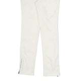 CALVIN KLEIN Womens Cotton Blend White Slim Skinny Trousers W28 L28 Zipped