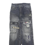 SYJ Womens Jeans Relaxed Straight Denim Medium W26 L28 Distressed Patchwork