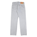 LEVI'S 501 Mens Jeans Blue Regular Straight Denim Light W28 L32 Classic Button