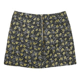 TED BAKER Womens Black & Gold Floral Mini Skirt Polyester Blend 2XL Stylish