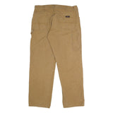 DICKIES Mens Cotton Blend Beige Regular Fit Straight Leg Trousers W38 L31