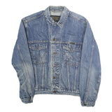 WRANGLER Mens Blue Denim Button Jacket S Cotton Classic Western Style Casual