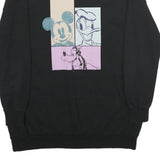 LCW MODEST Womens Black Disney Characters Crew Neck M Cotton Sweatshirt