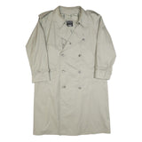 PKZ Mens Beige Cotton Classic Coat L Button Plain Stylish Warm Comfortable