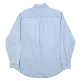 CROFT & BARROW Mens Blue Denim Shirt L Casual Button Down Pocket