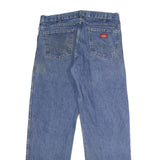 DICKIES Mens Relaxed Blue Denim Jeans W34 L32 Zip Cotton Classic Casual