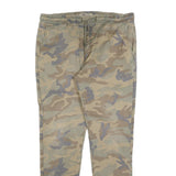 FSBN Mens Cotton Blend Camouflage Slim Tapered Trousers W35 L30 Casual
