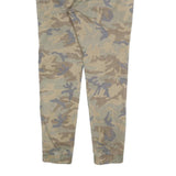 FSBN Mens Cotton Blend Camouflage Slim Tapered Trousers W35 L30 Casual