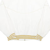 C.O.D. Womens White Gold Accent Zip Jacket M Viscose Blend Star Heart Print