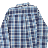 TOMMY HILFIGER Mens Blue & Grey Check Shirt XL Classic Long Sleeve Button-Down
