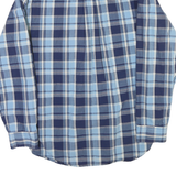 TOMMY HILFIGER Mens Blue & Grey Check Shirt XL Classic Long Sleeve Button-Down