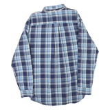 TOMMY HILFIGER Mens Blue & Grey Check Shirt XL Classic Long Sleeve Button-Down