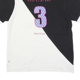 VICOMTE A Mens Black & White Gstaad Cotton Blend Short Sleeve Polo Shirt L