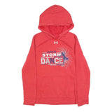 UNDER ARMOUR Womens Red SEHS Storm Dance Hoodie S Printed Cotton Blend Pullover