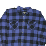 FIELD & STREAM Mens Blue & Black Check Shirt XL Cotton Blend Long Sleeve Casual