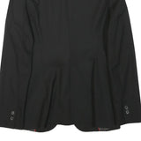 ZARA WOMAN Womens Black Tailored Jacket S Polyester Blend Button Plain Classic