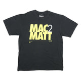 NIKE Mens Black & Yellow Graphic T-Shirt L Short Sleeve Crew Neck Mac2 Matt