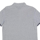 TIMBERLAND Mens Grey & Navy Short Sleeve Polo Shirt L Cotton Blend Casual