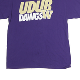 RUSSELL ATHLETIC Mens Purple Cotton Graphic T-Shirt L Crew Neck Short Sleeve