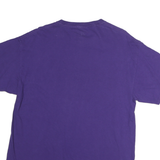RUSSELL ATHLETIC Mens Purple Cotton Graphic T-Shirt L Crew Neck Short Sleeve