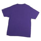 RUSSELL ATHLETIC Mens Purple Cotton Graphic T-Shirt L Crew Neck Short Sleeve