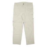 K-TEC Mens Polyester Blend Beige Regular Zip Cargo Trousers W37 L30 Casual