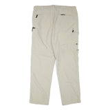 K-TEC Mens Polyester Blend Beige Regular Zip Cargo Trousers W37 L30 Casual