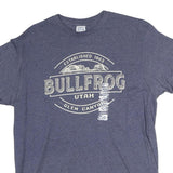 DELTA Mens Blue Bullfrog Utah Graphic T-Shirt M Short Sleeve Crew Neck Cotton