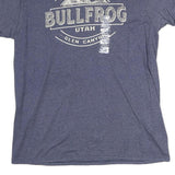DELTA Mens Blue Bullfrog Utah Graphic T-Shirt M Short Sleeve Crew Neck Cotton