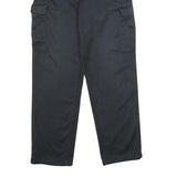 U.S.N. INTERNATIONAL Mens Black Regular Fit Straight Leg Trousers W29 L30 Cargo