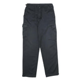 U.S.N. INTERNATIONAL Mens Black Regular Fit Straight Leg Trousers W29 L30 Cargo