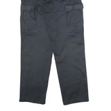 U.S.N. INTERNATIONAL Mens Black Regular Fit Straight Leg Trousers W29 L30 Cargo