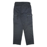 U.S.N. INTERNATIONAL Mens Black Regular Fit Straight Leg Trousers W29 L30 Cargo