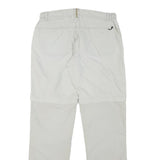 Womens Regular Beige Polyester Blend Zip Trousers W29 L30 Lightweight Casual