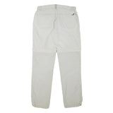 Womens Regular Beige Polyester Blend Zip Trousers W29 L30 Lightweight Casual