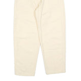 IRIS VON ARNIM Womens Regular Cream Straight Trousers W30 L27 Zip Closure