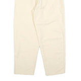 IRIS VON ARNIM Womens Regular Cream Straight Trousers W30 L27 Zip Closure