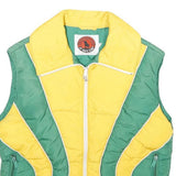 WHITE STAG Womens Yellow & Green Down Quilted Jacket M Outdoor Zip Close