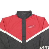 ASHLEY Mens Red & Black Racing Zip Jacket XL Polyester Colourblock